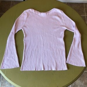 Bell bottom long sleeve top lavender stretchy